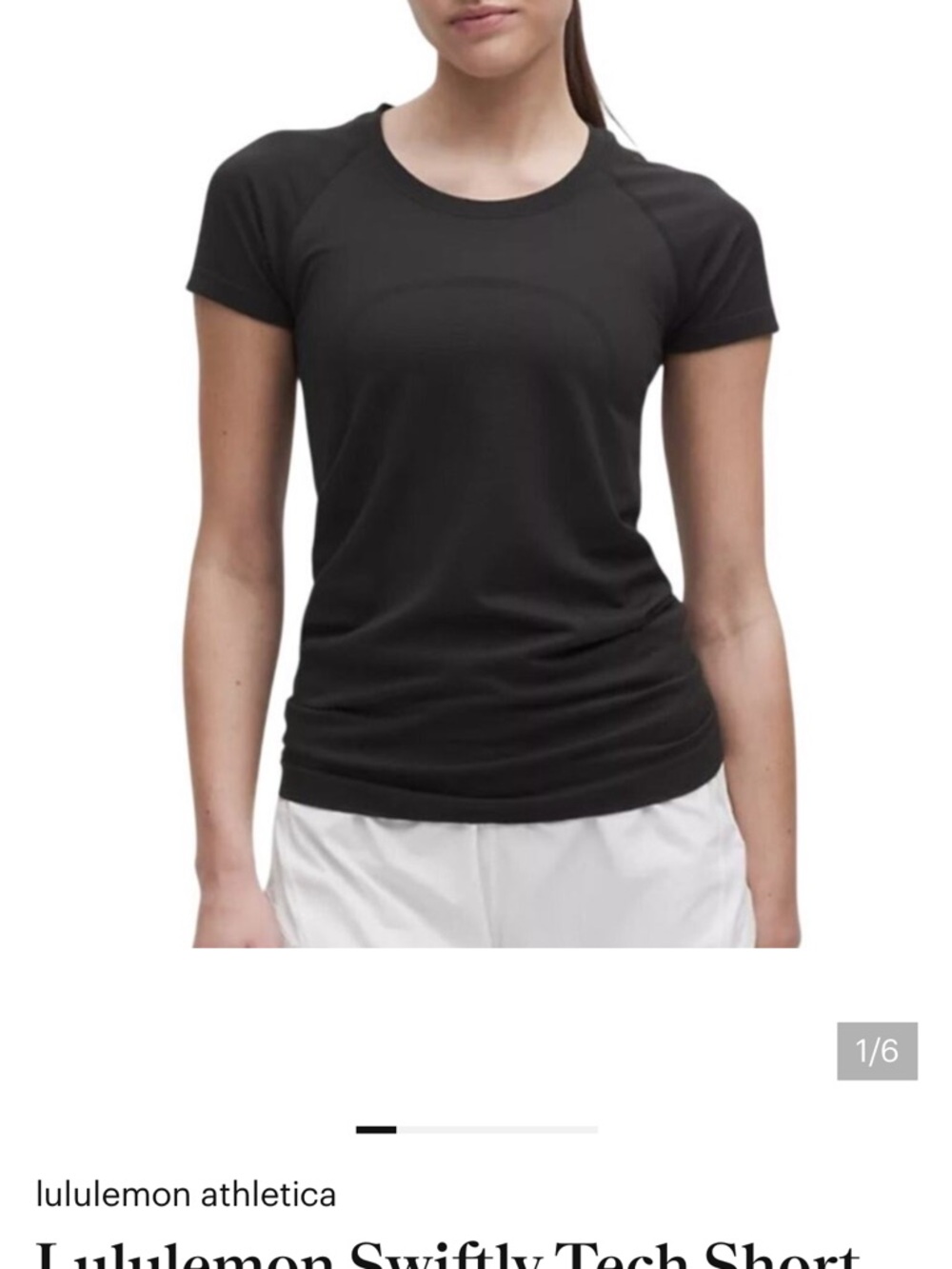 lululemon athletica Black Short Sleeve Athletic Tee